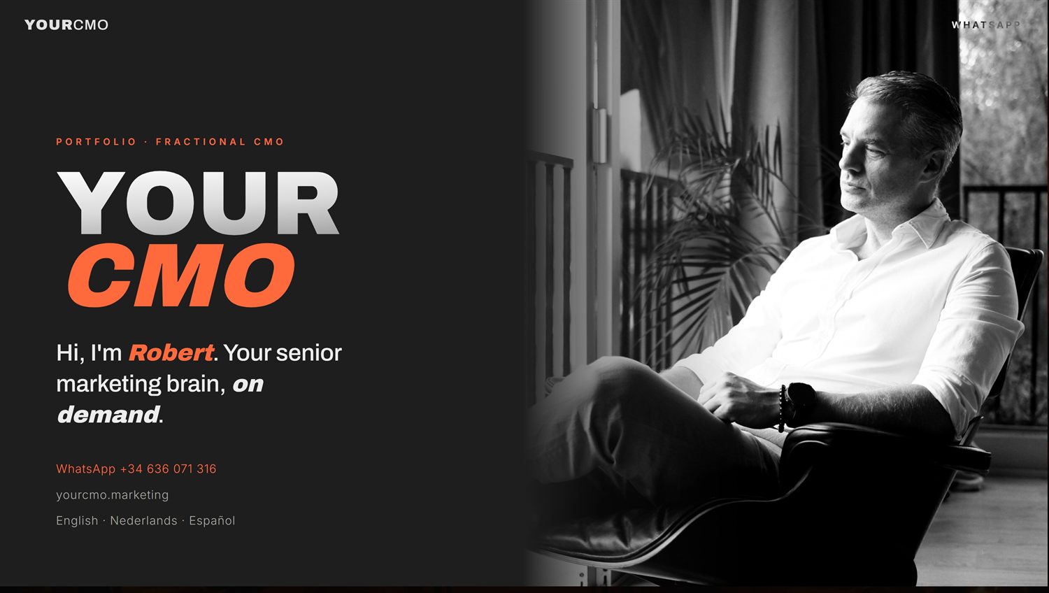 Screenshot of the Your CMO website
